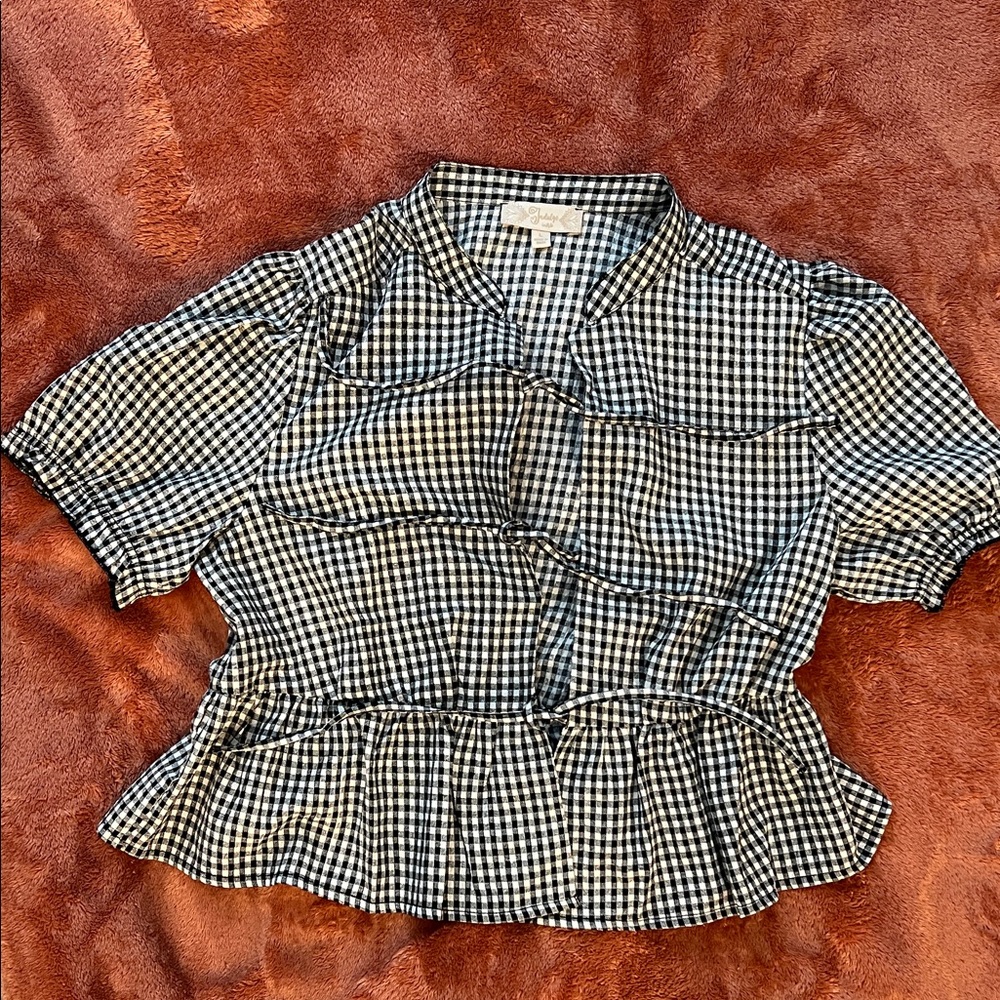 Gingham Checkered Top